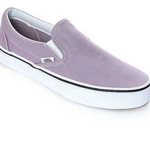 Lavender slip on Vans